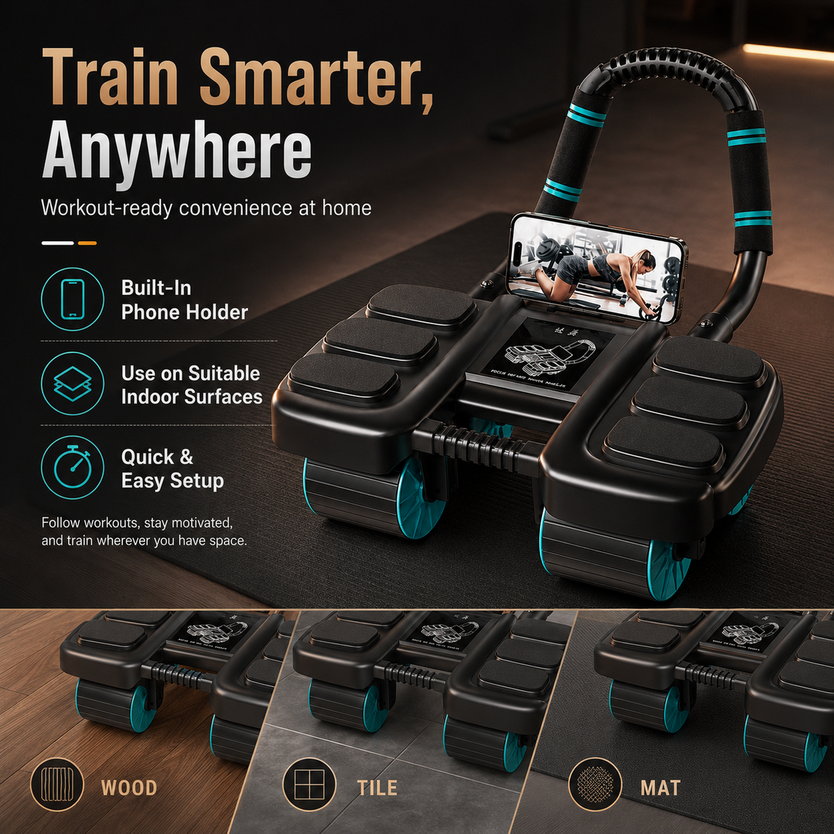 CoreGlide™ Pro – Automatic Rebound Ab Trainer.