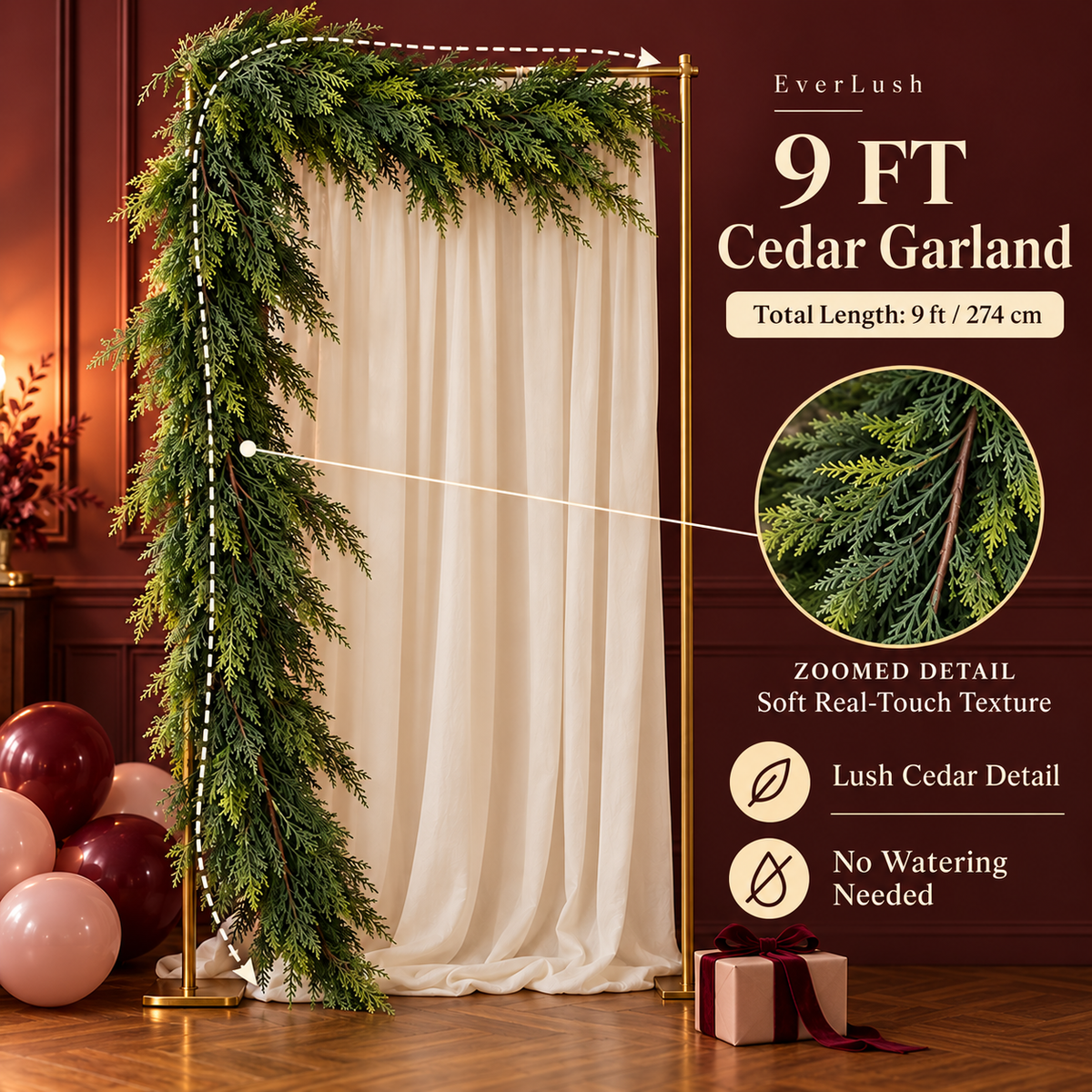 EverLush™ Real-Touch Cedar Garland
