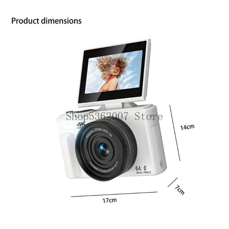180 Degree Rotatable 3inch UHD Screen 4K Video Digital Camera With Auto Focuses Flash 40JB