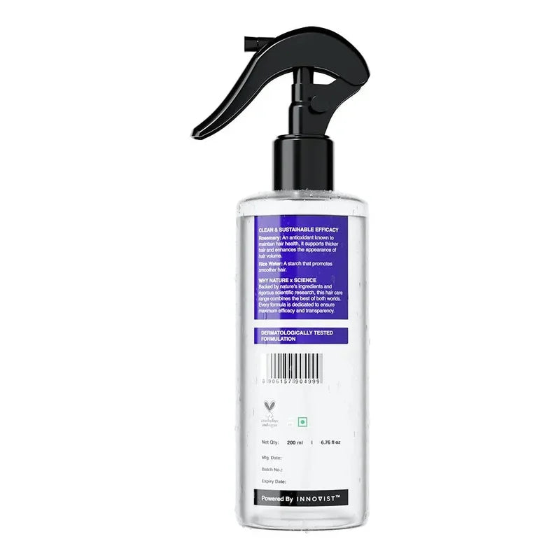 Nature x Science Rosemary Water and Rice Water |100% Natural Extract | Soft & Smooth Hair Non-Greasy & Fast Absorbing | 200 ml